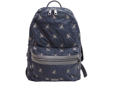[USED/中古]DOLCE&GABBANA ドルチェアンドガッバーナ リュック・デイパック ネイビー ナイロン レザー シルバー金具 Bランク 中古 52036