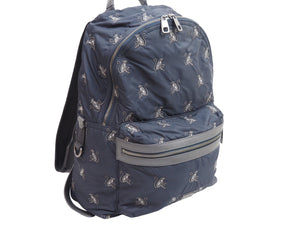 [USED/中古]DOLCE&GABBANA ドルチェアンドガッバーナ リュック・デイパック ネイビー ナイロン レザー シルバー金具 Bランク 中古 52036