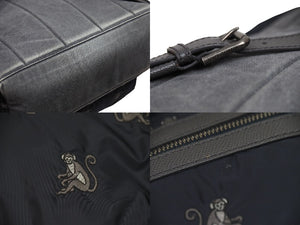 [USED/中古]DOLCE&GABBANA ドルチェアンドガッバーナ リュック・デイパック ネイビー ナイロン レザー シルバー金具 Bランク 中古 52036