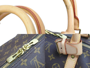 LOUIS VUITTON ルイ・ヴィトン ボストンバッグ キーポル60 M41412 ブラウン PVC レザー ゴールド金具 美品 中古 52038