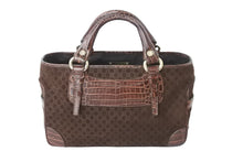 Load image into Gallery viewer, CELINE セリーヌ ハンドバッグ ブギーバッグ WC-ST-0077 ブラウン スエード レザー ゴールド金具 良品 中古 52043