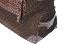 Load image into Gallery viewer, CELINE セリーヌ ハンドバッグ ブギーバッグ WC-ST-0077 ブラウン スエード レザー ゴールド金具 良品 中古 52043