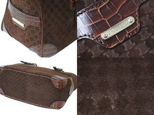 CELINE セリーヌ ハンドバッグ ブギーバッグ WC-ST-0077 ブラウン スエード レザー ゴールド金具 良品 中古 52043