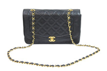 Load image into Gallery viewer, CHANEL シャネル ショルダーバッグ ラムスキン シングルフラップ シングルチェーンバッグ ダイアナ ゴールド金具 美品 中古 52046