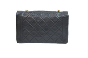 CHANEL シャネル ショルダーバッグ ラムスキン シングルフラップ シングルチェーンバッグ ダイアナ ゴールド金具 美品 中古 52046