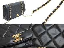 Load image into Gallery viewer, CHANEL シャネル ショルダーバッグ ラムスキン シングルフラップ シングルチェーンバッグ ダイアナ ゴールド金具 美品 中古 52046
