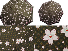 Load image into Gallery viewer, 極美品 LOUIS VUITTON ルイ ヴィトン 村上隆 コラボ 傘 モノグラムチェリーブロッサム ジャンプ式 8本骨 M92030 中古 52048