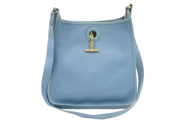 HERMES エルメス ショルダーバッグ ヴェスパ PM 041108CK □J刻印 クシュベル ブルージーン ゴールド金具 良品 中古 52064