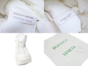BOTTEGA VENETA ボッテガヴェネタ CASSETTE カセット ショルダーバッグ 斜めがけバッグ ナイロン ホワイト 美品 中古 52068
