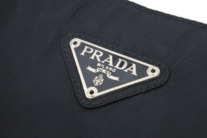 PRADA プラダ ハンドバッグ ボストンバッグ トートバッグ トライアングルロゴ ナイロン ブラック シルバー 美品 中古 52071