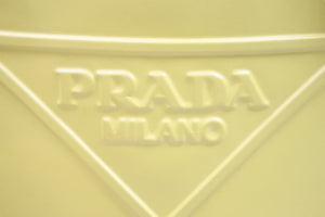 PRADA プラダ 2WAYバッグ ショルダーバッグ ハンドバッグ ロゴ 1BG382 ソフトカーフ イエロー ゴールド 美品 中古 52074