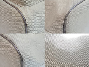 PRADA プラダ ハンドバッグ 巾着バッグ 1BH097 キャンバス ベージュ ブラウン ゴールド金具 美品 中古 52075