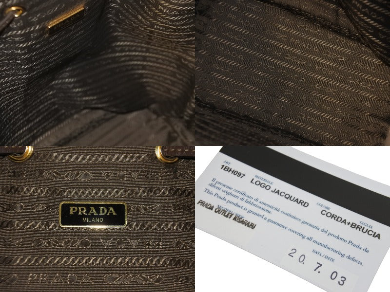 PRADA プラダ ハンドバッグ 巾着バッグ 1BH097 キャンバス