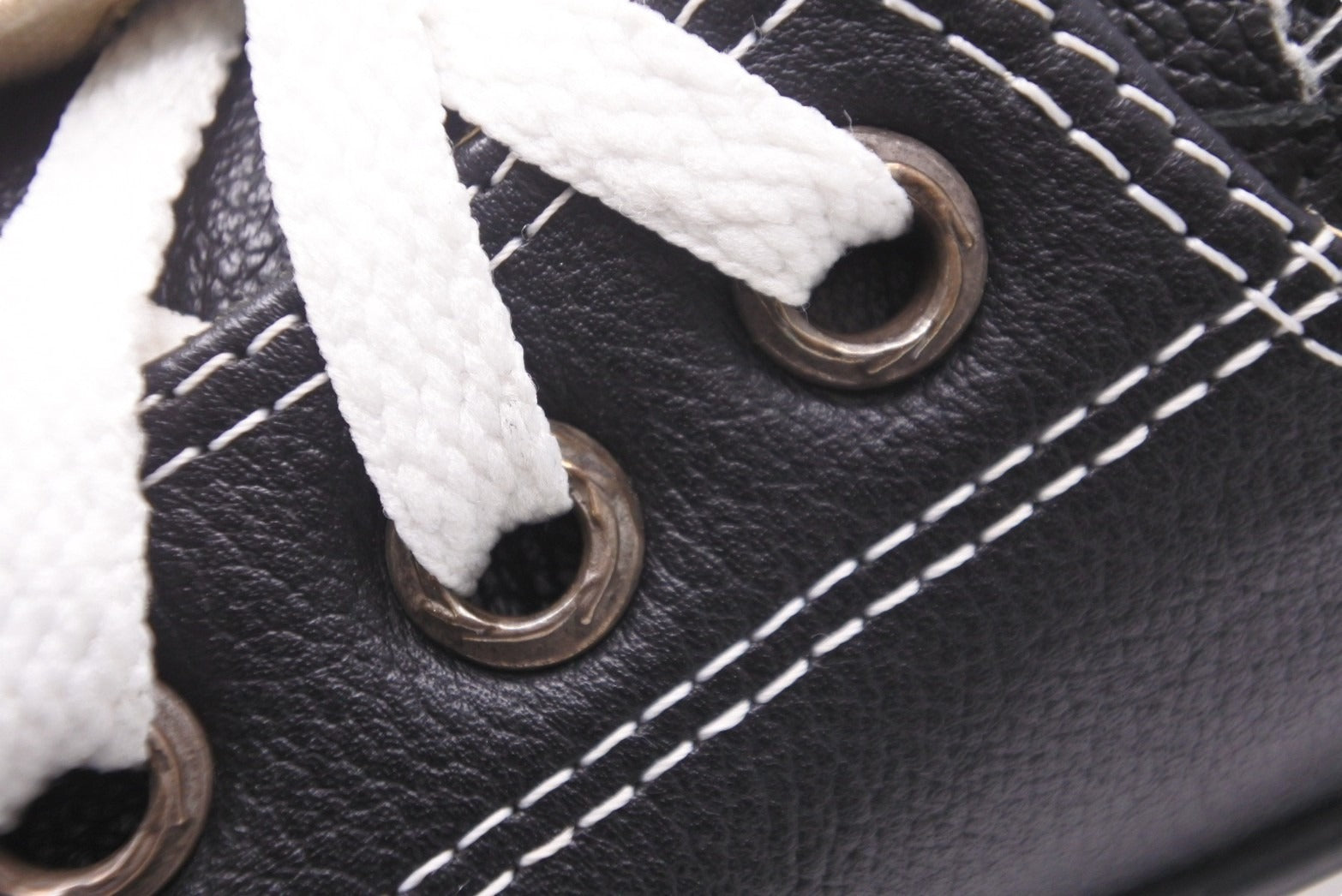 CHROME HEARTS クロムハーツ スニーカー コンバース ALL STAR ローカット 23cm シルバ−925 レザー ブラック 美品  52094