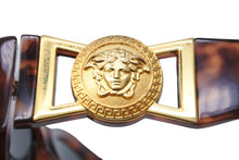 Load image into Gallery viewer, VERSACE ヴェルサーチ サングラス メデューサ MOD 424 COL 869 OD ブラウン ブラック ゴールド金具 美品 中古 52098