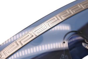 VERSACE ヴェルサーチ サングラス メデゥーサ ロゴ ブルー シルバー メンズ ラグジュアリー ストリート 中古 52100 