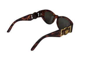VERSACE ヴェルサーチ サングラス MOD 424 COL 869 メデューサ ブラウン ゴールド金具 美品 中古 52105 