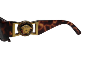VERSACE ヴェルサーチ サングラス MOD 424 COL 869 メデューサ ブラウン ゴールド金具 美品 中古 52105 