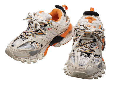 BALENCIAGA バレンシアガ スニーカー レディース 542436 TRACK TRAINER ホワイト オレンジ サイズ36 良品 中古 52133