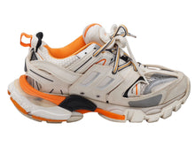 Load image into Gallery viewer, BALENCIAGA バレンシアガ スニーカー レディース 542436 TRACK TRAINER ホワイト オレンジ サイズ36 良品 中古 52133