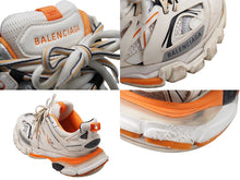 Load image into Gallery viewer, BALENCIAGA バレンシアガ スニーカー レディース 542436 TRACK TRAINER ホワイト オレンジ サイズ36 良品 中古 52133