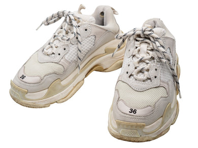 BALENCIAGA バレンシアガ スニーカー triple s トリプルS レディース ホワイト サイズ36 美品 中古 52136