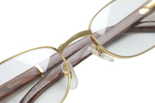 Load image into Gallery viewer, Cartier カルティエ メガネ アイウェア ウッドテンプル ゴールド ヴィンテージ 49/20 135b 美品 中古 52140