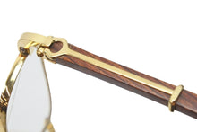 Load image into Gallery viewer, Cartier カルティエ メガネ アイウェア ウッドテンプル ゴールド ヴィンテージ 49/20 135b 美品 中古 52140