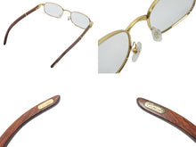 Load image into Gallery viewer, Cartier カルティエ メガネ アイウェア ウッドテンプル ゴールド ヴィンテージ 49/20 135b 美品 中古 52140