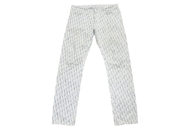 DIOR ディオール オブリーク 21SS デニムパンツ 総柄 サイズ34 013D001BY989 ブルー 良品 中古 52145