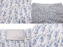 Load image into Gallery viewer, DIOR ディオール オブリーク 21SS デニムパンツ 総柄 サイズ34 013D001BY989 ブルー 良品 中古 52145