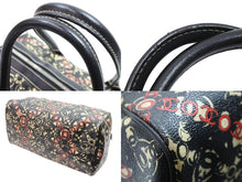 Load image into Gallery viewer, CHANEL シャネル ミニボストンバッグ ココトラベル 11番台 2007限定 PVC ブラック レッド ベージュ シルバー 美品 中古 52152