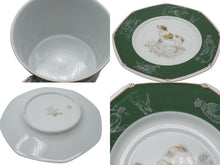 Load image into Gallery viewer, 未使用品 HERMES エルメス 食器 カップソーサ 陶器 犬 イングリッシュセッター犬 ホワイト グリーン 中古 52189