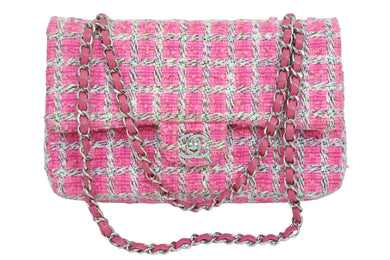 CHANEL シャネル ショルダーバッグ ツイード マトラッセ チェーンショルダーバッグ A01112 シルバー金具 美品 中古 52202