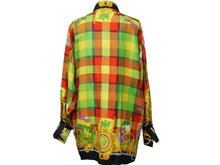 Load image into Gallery viewer, Gianni Versace ジャンニ・ヴェルサーチ 長袖シャツ バロッコ 総柄 マルチカラー シルク サイズ38 良品 中古 52204