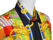 Load image into Gallery viewer, Gianni Versace ジャンニ・ヴェルサーチ 長袖シャツ バロッコ 総柄 マルチカラー シルク サイズ38 良品 中古 52204