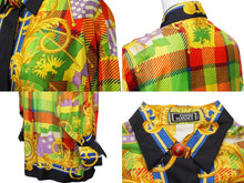 Load image into Gallery viewer, Gianni Versace ジャンニ・ヴェルサーチ 長袖シャツ バロッコ 総柄 マルチカラー シルク サイズ38 良品 中古 52204