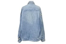 Load image into Gallery viewer, Sacai サカイ ジャケット デニムジャケット DSM限定 sacai gem 18CDGW-54 ブルー ホワイト コットン サイズ3 美品 中古 52223