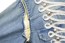 Load image into Gallery viewer, Sacai サカイ ジャケット デニムジャケット DSM限定 sacai gem 18CDGW-54 ブルー ホワイト コットン サイズ3 美品 中古 52223