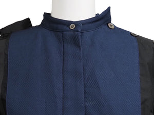 Sacai サカイ ワンピース コットンポプリンロングドレス 18-4141 ポリエステル コットン ブラック ネイビー 1 美品 中古 52224 