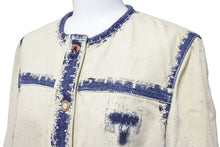 Load image into Gallery viewer, 極美品 LOUIS VUITTON ルイ ヴィトン デニムジャケット アウター ホワイト インディゴブルー コットン ポリウレタン 38 中古 52226