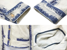 Load image into Gallery viewer, 極美品 LOUIS VUITTON ルイ ヴィトン デニムジャケット アウター ホワイト インディゴブルー コットン ポリウレタン 38 中古 52226