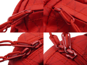 Supreme シュプリーム ウエストバッグ・ボディバッグ ポーチ ダイヤ柄 Supremeロゴ 刺繍ロゴ レッド ホワイト 美品 中古 52228 