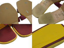 Load image into Gallery viewer, HERMES エルメス オラン サンダル 151213Z サイズ36 レディース ボルドー系 イエロー系 美品 中古 52230