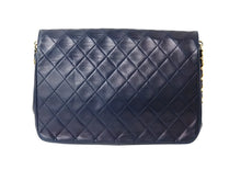 Load image into Gallery viewer, CHANEL シャネル マトラッセ ショルダーバッグ ネイビー 0番台 チェーン ラムスキン 中古 52248