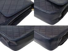 Load image into Gallery viewer, CHANEL シャネル マトラッセ ショルダーバッグ ネイビー 0番台 チェーン ラムスキン 中古 52248