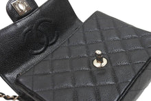 Load image into Gallery viewer, CHANEL シャネル ミニマトラッセ チェーンショルダーバッグ ココマーク 6番台 キャビアスキン ブラック シルバー 美品 中古 52267