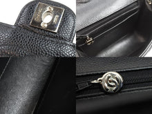 Load image into Gallery viewer, CHANEL シャネル ミニマトラッセ チェーンショルダーバッグ ココマーク 6番台 キャビアスキン ブラック シルバー 美品 中古 52267