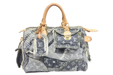 LOUISVUITTON ルイヴィトン スピーディ30 ミニボストンバッグ ハンドバッグ M95381 グレー ホワイト ゴールド金具 美品 中古 52269