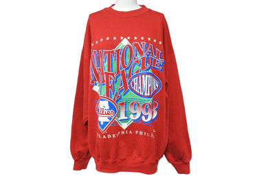 VINTAGE フィラデルフィア・フィアーズ MLB LOCKER LINE USA スウェット パーカー トレーナー XL コットン レッド 良品 中古 52303
